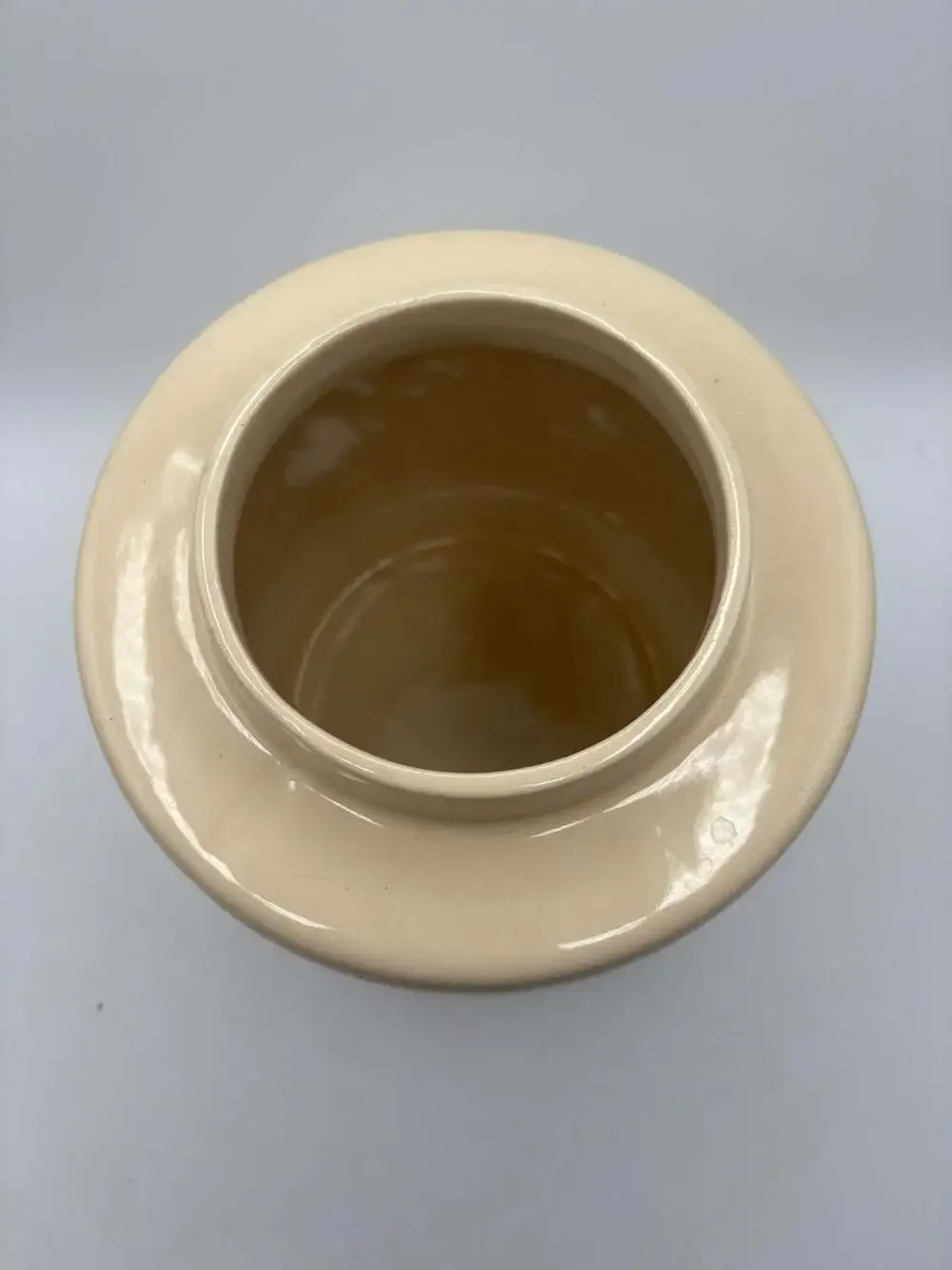 Vintage McCoy 1970s Cream Ceramic Canister/Cookie Jar Model 214